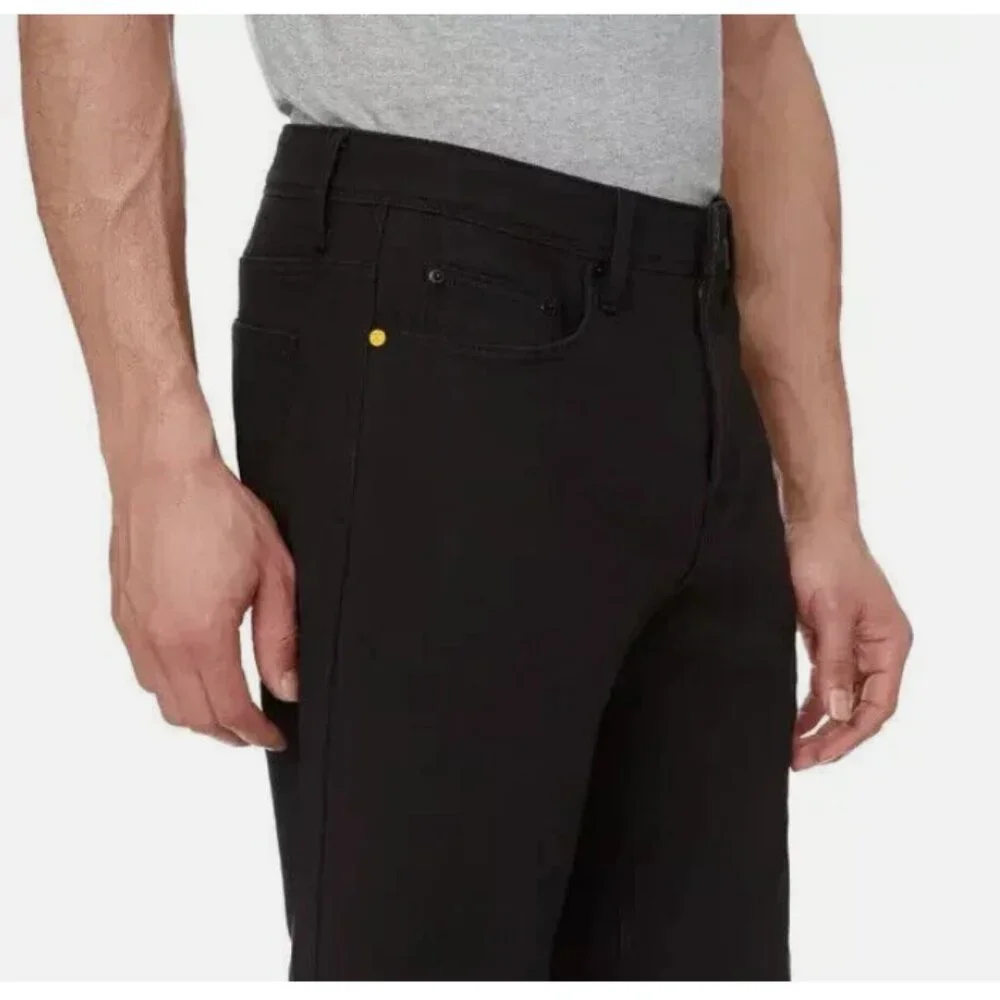 Cat Men's Fleece Lined Canavas Pant Black